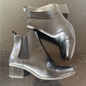 Target Brand Black Leather Chelsea Boots